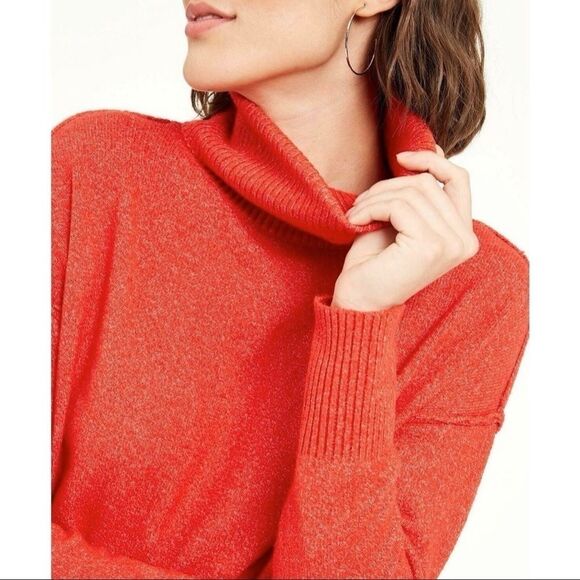 Bar III- Becca Tilley x Turtleneck High-Low Sweater - Picture 2 of 9